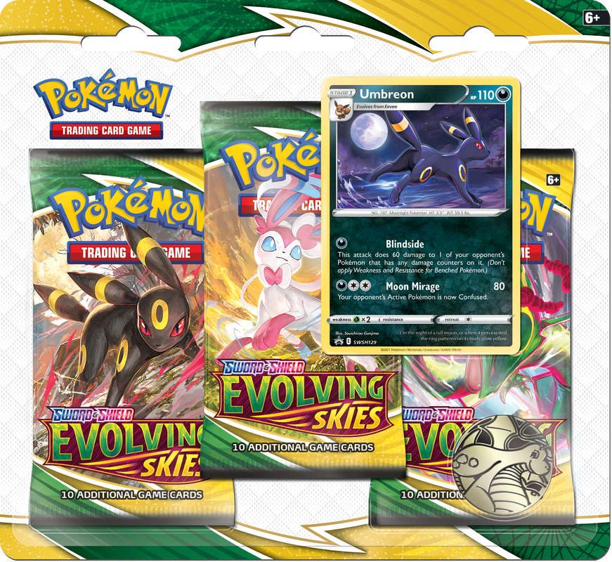 Pokemon: Sword & Shield Evolving Skies 3 Pack Blister (EN)