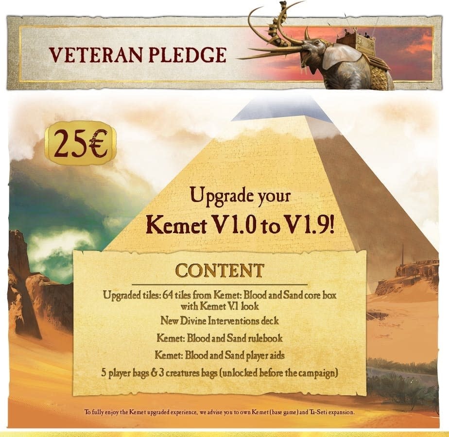 Kemet: Ext. Upgrade Pack: Veteran Pledge (FR) (Kickstarter)