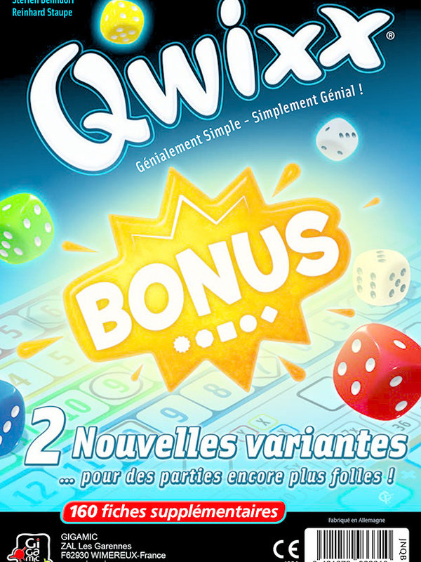 Gigamic Qwixx: Bonus (Bloc 160 fiches) (FR)
