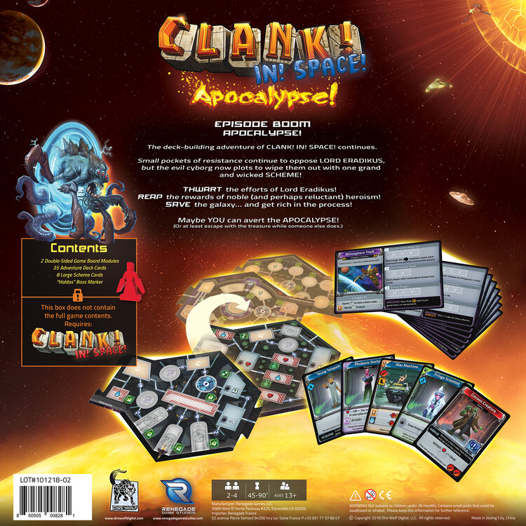 Origames Clank! Dans L'Espace: Ext. Apocalypse! (FR)