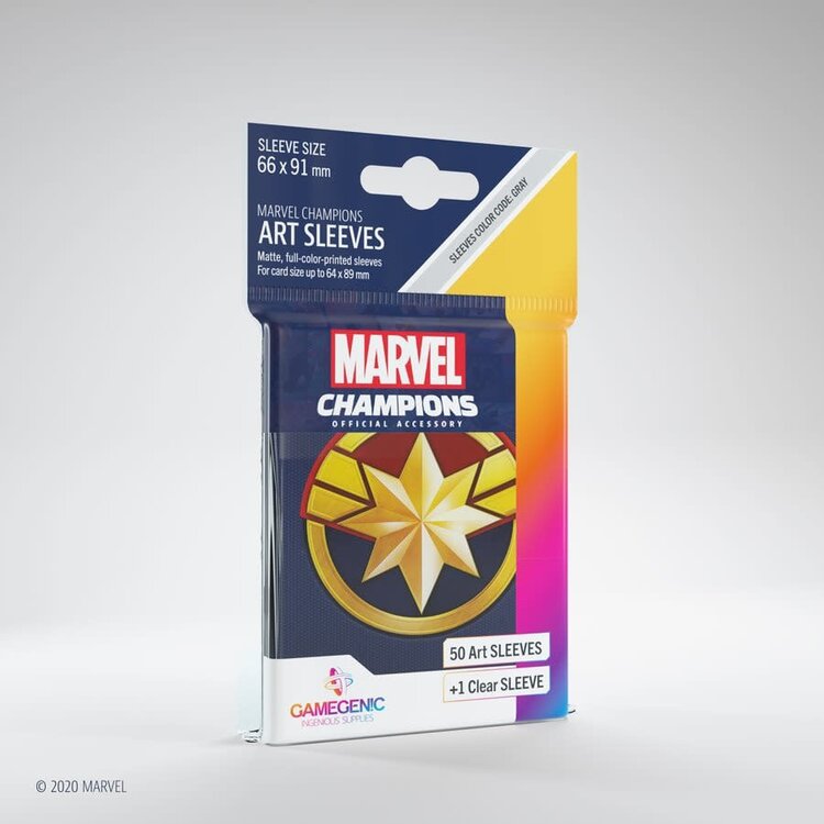 Gamegenic GGS10092ML «Marvel Champions» 66mm X 91mm Captain Marvel / 50 Sleeves Gamegenic