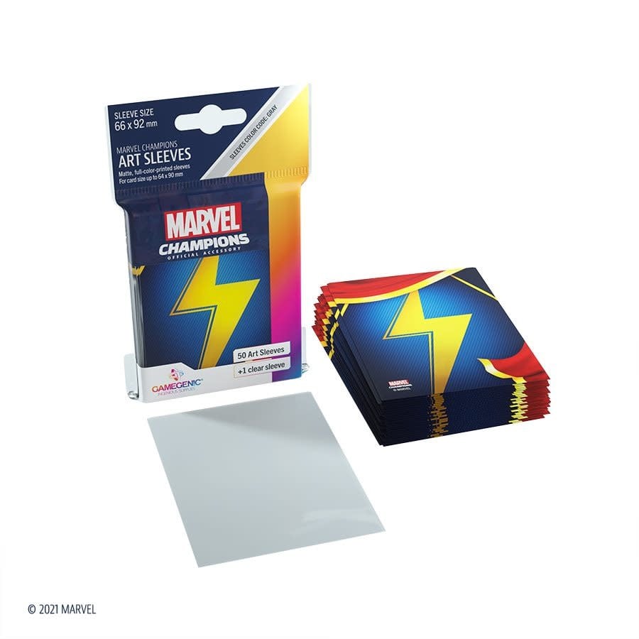 GGS15009ML «Marvel Champions» 66mm X 92mm Ms. Marvel / 50 Sleeves Gamegenic