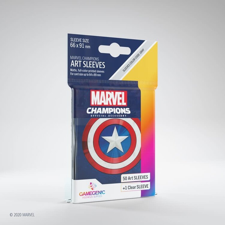 Gamegenic GGS10096ML «Marvel Champions» 66mm X 91mm Captain America / 50 Sleeves Gamegenic