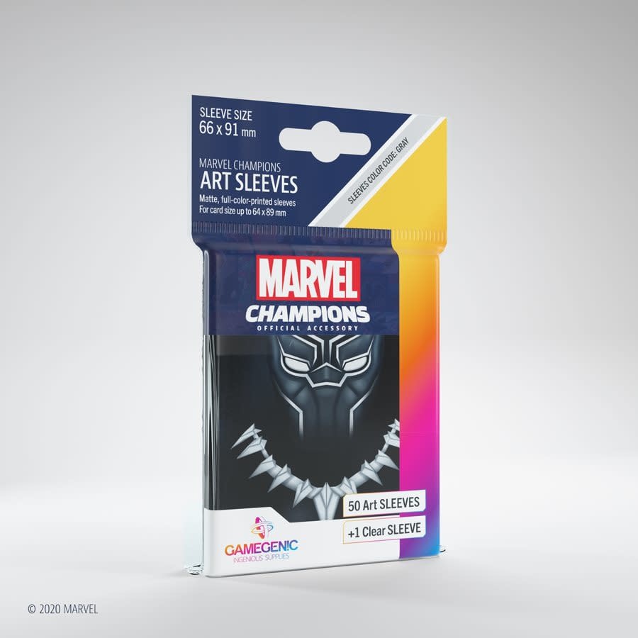 GGS10094ML «Marvel Champions» 66mm X 91mm Black Panther / 50 Sleeves Gamegenic
