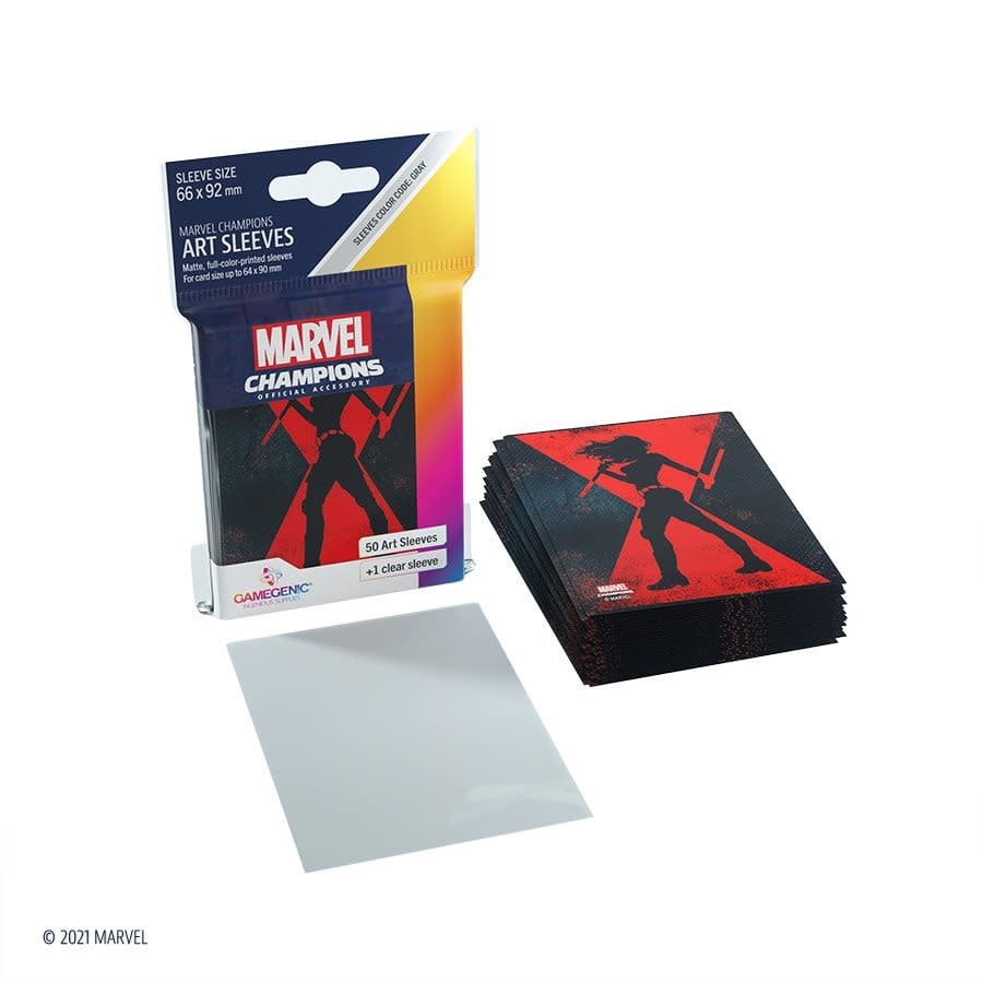 GGS15010ML «Marvel Champions» 66mm X 92mm Black Widow / 50 Sleeves Gamegenic