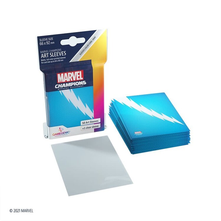 Gamegenic GGS15008ML «Marvel Champions» 66mm X 92mm Quicksilver / 50 Sleeves Gamegenic
