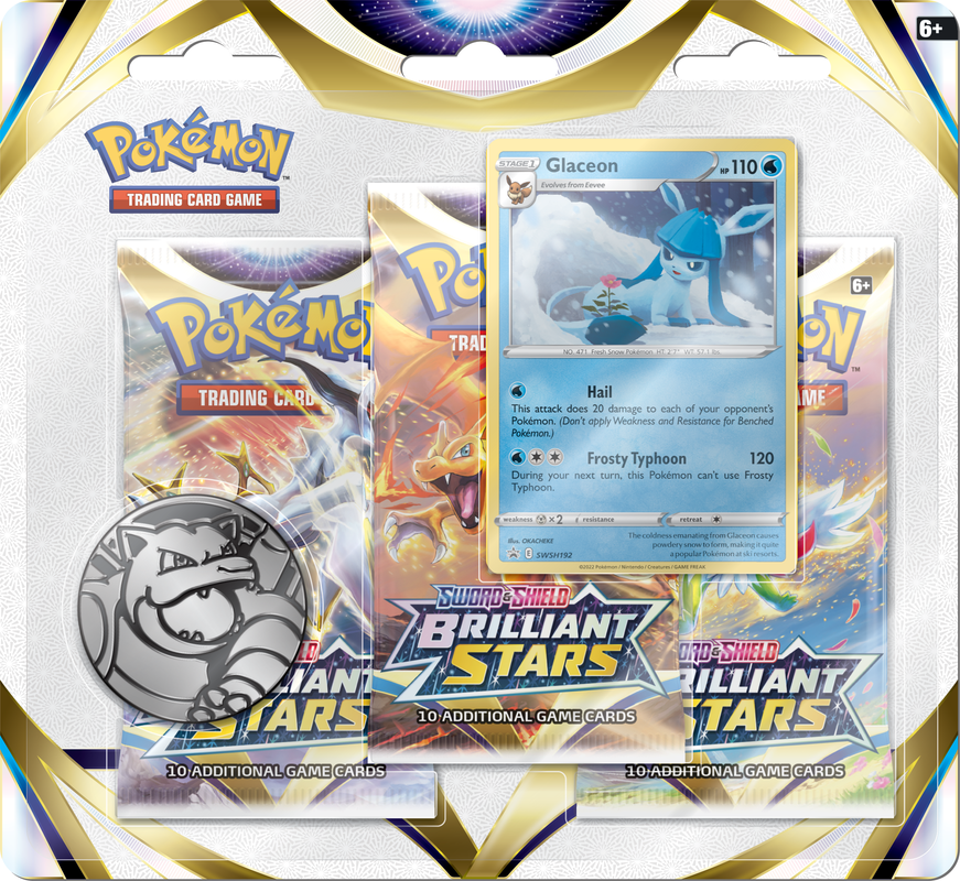 Pokemon: Sword & Shield 9 Brilliant Stars 3 Pack Blister (EN)