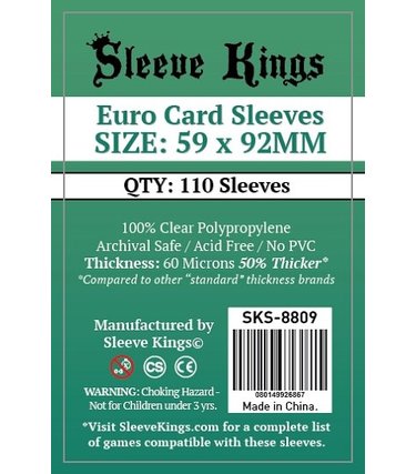 Sleeve Kings SKS-8809 «Euro» 59mm X 92mm /110 Kings - Sleeve
