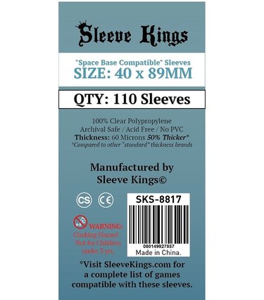 Sleeve Kings SKS-8817 «Space Base Compatible» 40mm X 89mm /110 Kings - Sleeve