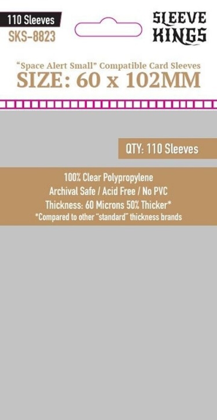 Sleeve Kings SKS-8823  «Space Alert Compatible» 60mm X 102mm / 110 Kings - Sleeve