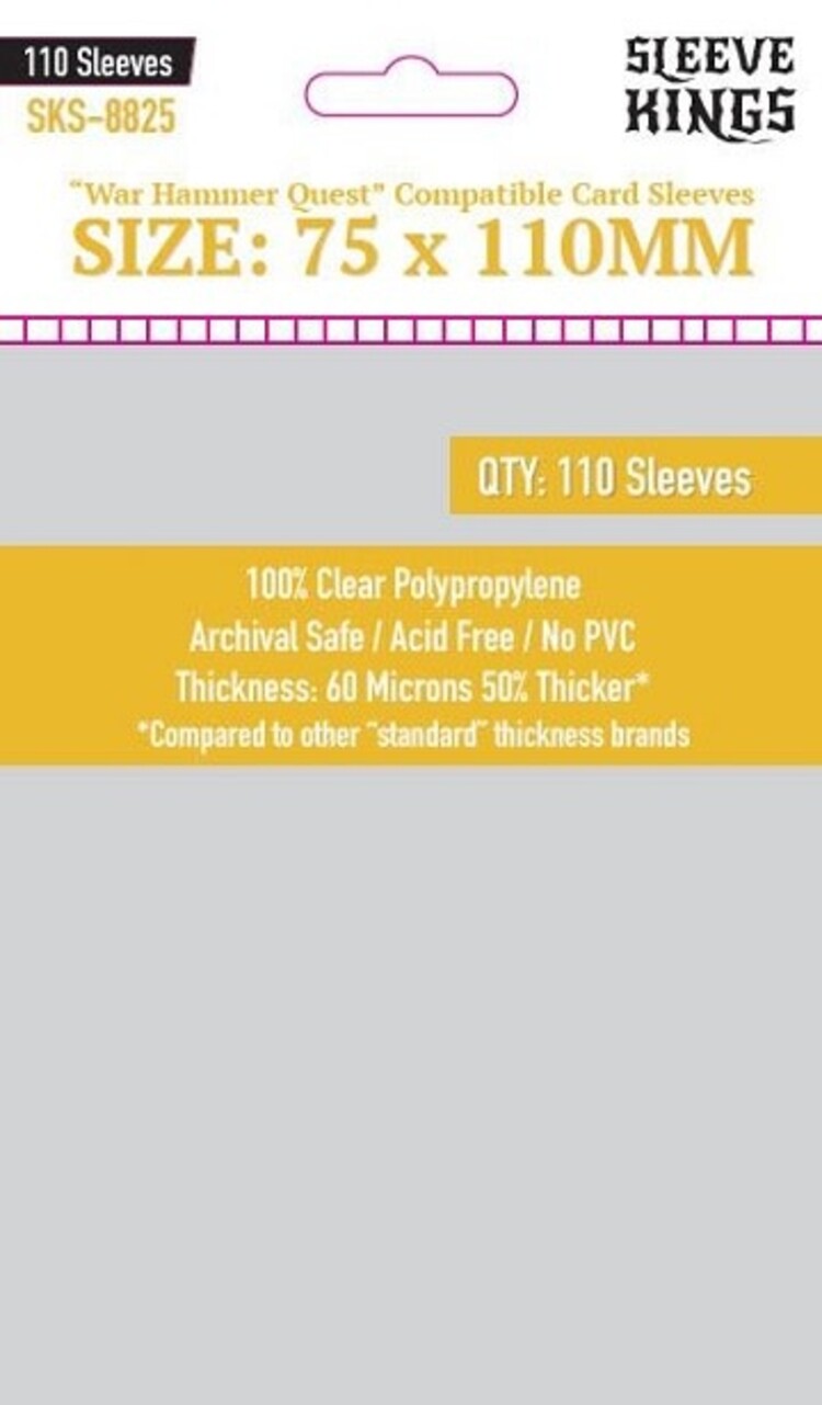 Sleeve Kings SKS-8825 «War Hammer Quest» 75mm X 110mm / 110 Kings - Sleeve