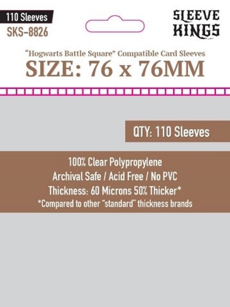 Sleeve Kings SKS-8826 «Hogwarts Battle Square» 76mm X 76mm / 110 Kings - Sleeve