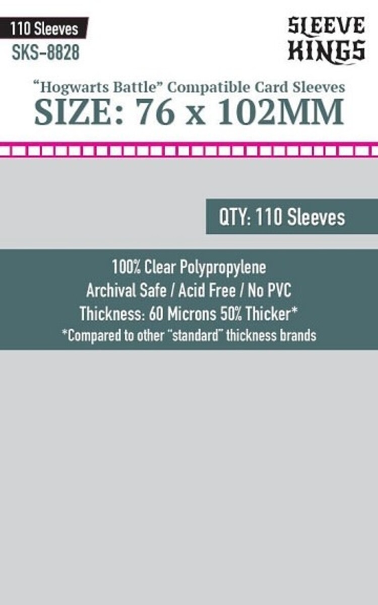 Sleeve Kings SKS-8828 «Hogwarts Battle Large» 76mm X 102mm / 110 Kings - Sleeve