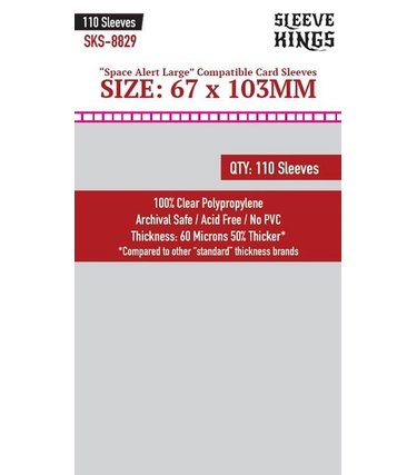 Sleeve Kings SKS-8829 «Space Alert Large» 67mm X 103mm / 110 Kings - Sleeve