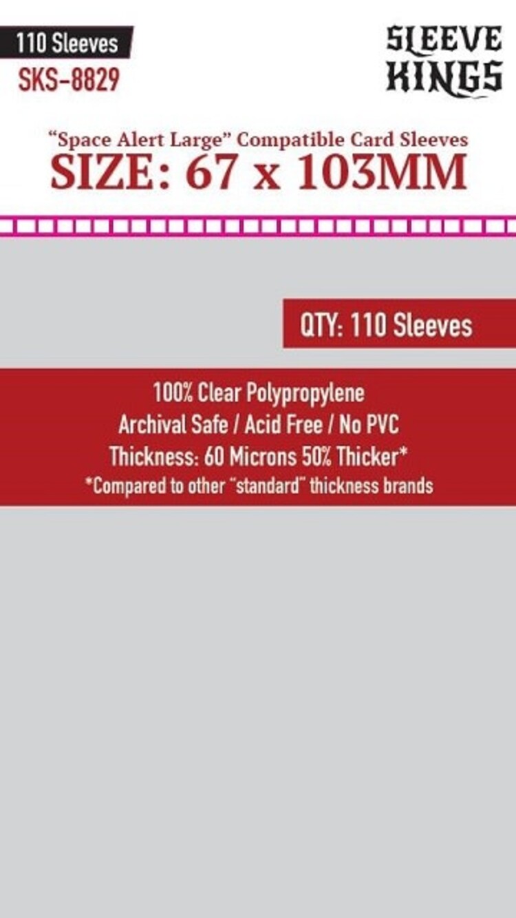 Sleeve Kings SKS-8829 «Space Alert Large» 67mm X 103mm / 110 Kings - Sleeve
