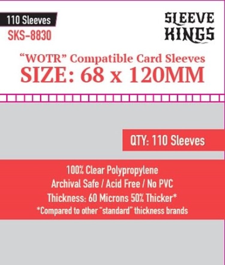 Sleeve Kings SKS-8830 «Wotr Perfect Compatible» 68mm X 120mm / 110 Kings - Sleeve