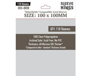 SKS-8838 Etherfields Compatible 100mm X 100mm / 110 Kings - Sleeve - Jeux  de socit Ludold