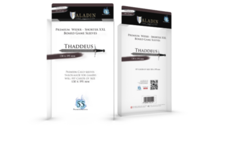 Board&Dice Paladin-Thaddeus «Wider Shorter XXL» 130mm X 195mm / 55 Sleeves