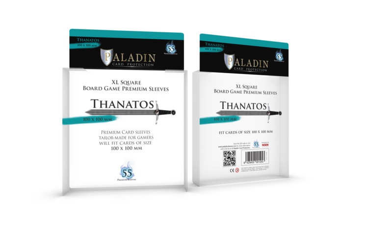 Board&Dice Paladin-Thanatos «XL Square» 100mm X 100mm / 55 Sleeves