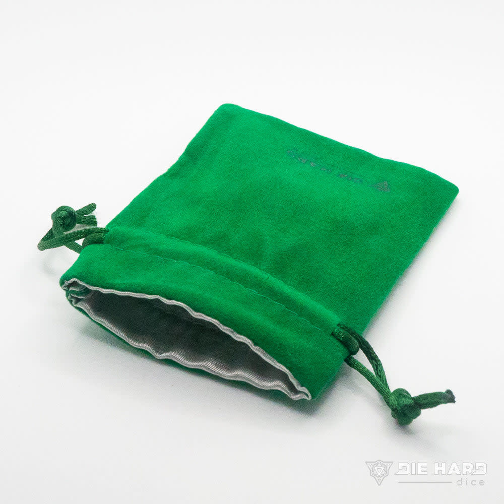 Bag: Satin Lined Velvet: Small Green