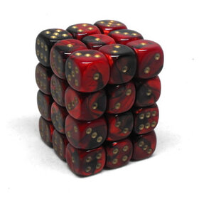CHX26826 Dés «Purple-Red/goldr» D6 Gemini / 36 dés