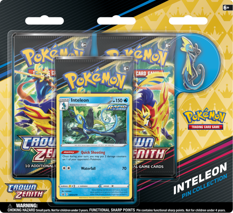 Pokemon Pokemon: Sword & Shield 12.5 Crown Zenith: Inteleon Pin Collection (EN)