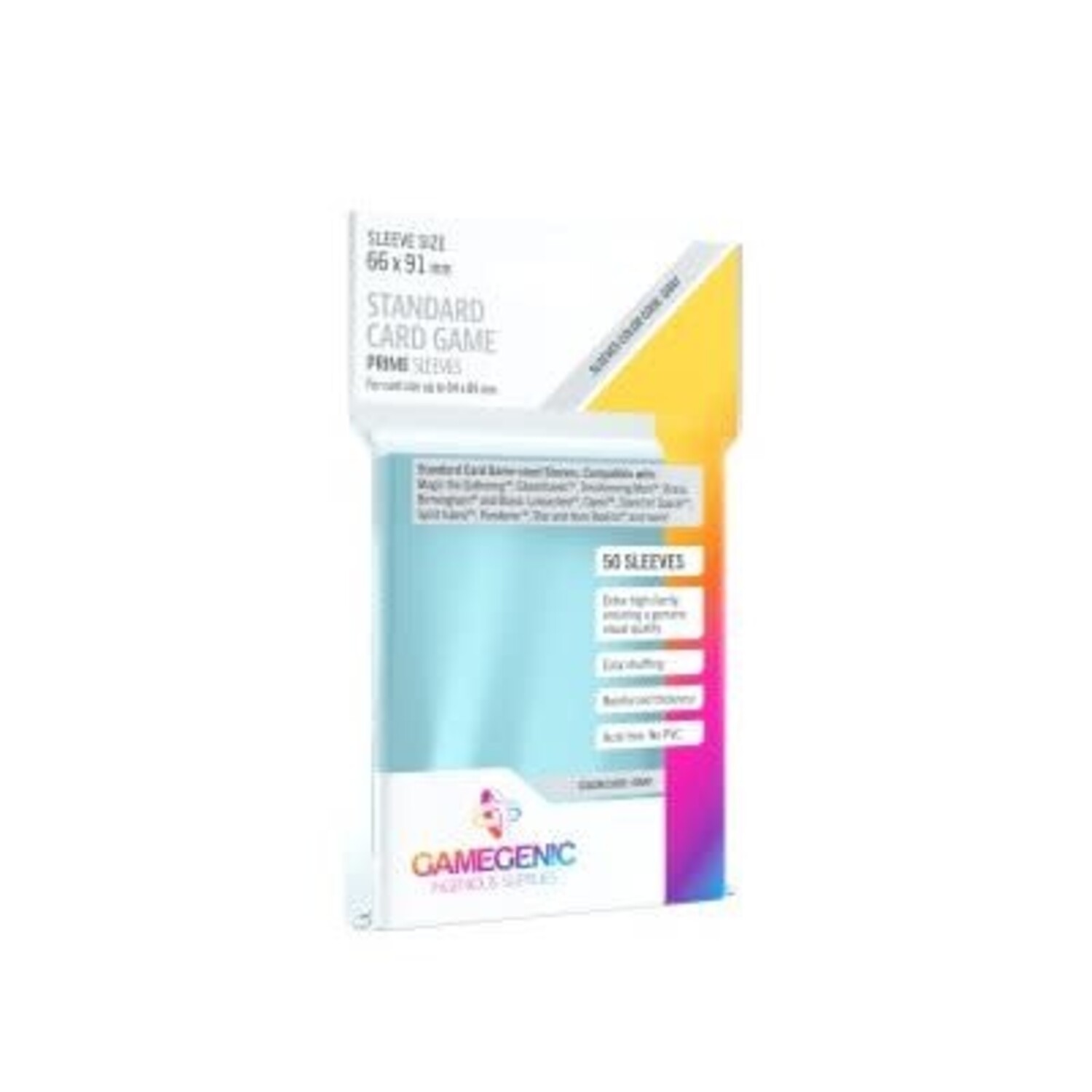 GGS10048ML Standard Card Game 66mm X 91mm Prime / 50 Sleeves Gamegen -  Jeux de socit Ludold