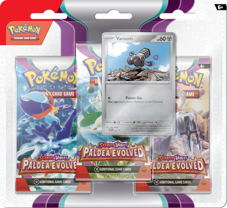 Pokemon Pokemon: SV2 Paldea Evolved 3 Pack Blister (EN)