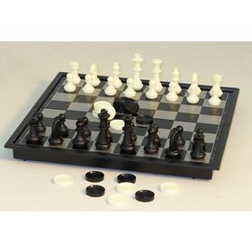 Combo Set: Magnetic Chess And Checkers 10" (ML)