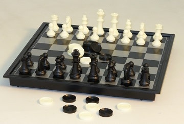 Combo Set: Magnetic Chess And Checkers 10" (ML)