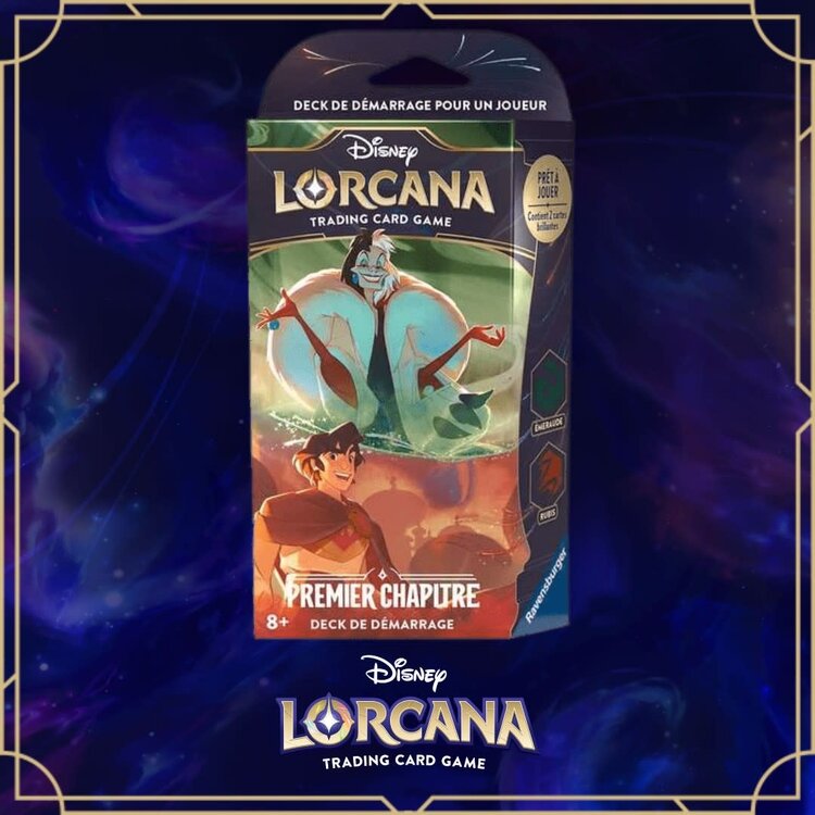 Ravensburger Disney Lorcana: Set 1: Premier Chapitre: Deck De Démarrage: Aladin et Cruella (FR)
