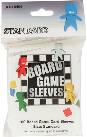 AT-10406  Standard 63mm X 88mm / 100 Board Game Sleeves - Jeux de socit  Ludold