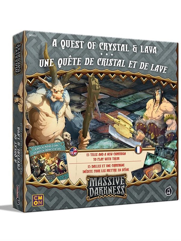 CMON Limited Massive Darkness: Ext. A Quest Of Crystal & Lava : Tiles Set (ML)