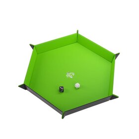 Gamegenic GGS60060ML Gamegenic: Dice Tray: Hexagonal Magnétique: Noir-Vert