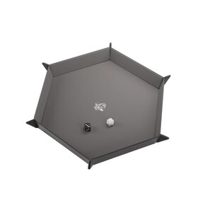 Gamegenic GGS60058ML Gamegenic: Dice Tray: Hexagonal Magnétique: Noir-Gris