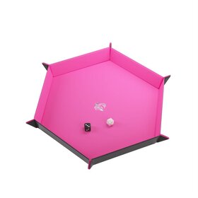 Gamegenic GGS60061ML Gamegenic: Dice Tray: Hexagonal Magnétique: Noir-Rose