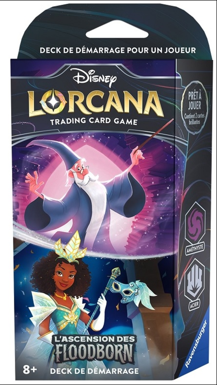 Ravensburger Disney Lorcana: Set 2: L'Ascension Des Floodborn: Deck De démarrage Merlin-Tiana (FR)