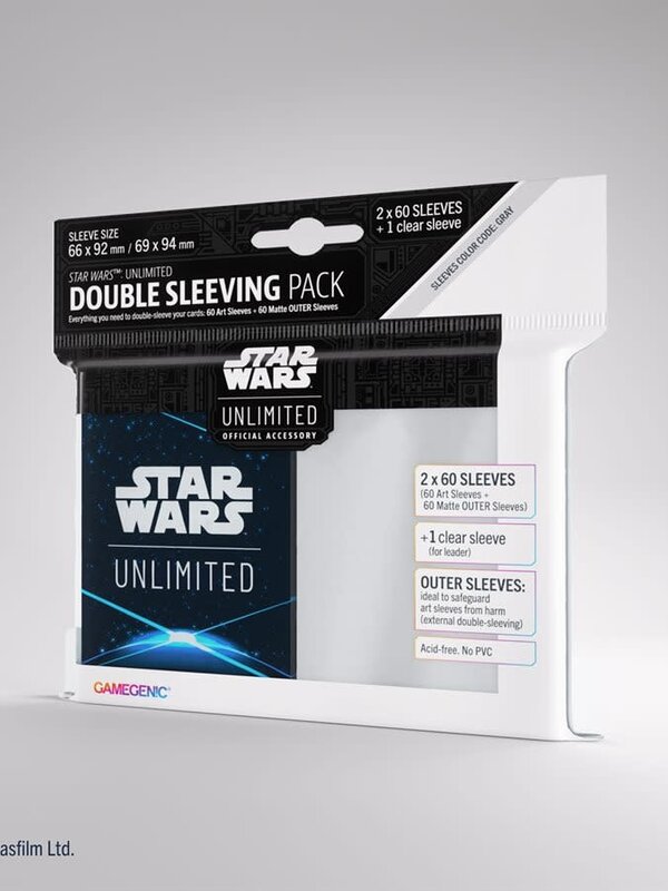 Gamegenic Star Wars: Unlimited: Art Sleeves: Double Sleeving: Space Blue (ML)