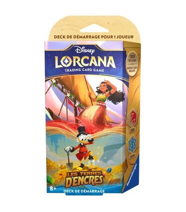 Ravensburger Disney Lorcana: Set 3: Les Terres D'Encres: Deck De Démarrage: Donald Duck Et Vaiana (FR)