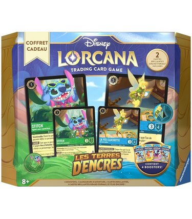 Ravensburger Disney Lorcana: Set 3: Les Terres D'Encres: Coffret Cadeau (FR) En Magasin Seulement
