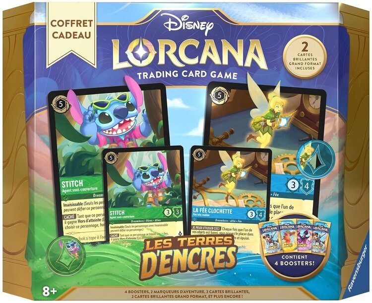 Ravensburger Disney Lorcana: Set 3: Les Terres D'Encres: Coffret Cadeau (FR) En Magasin Seulement