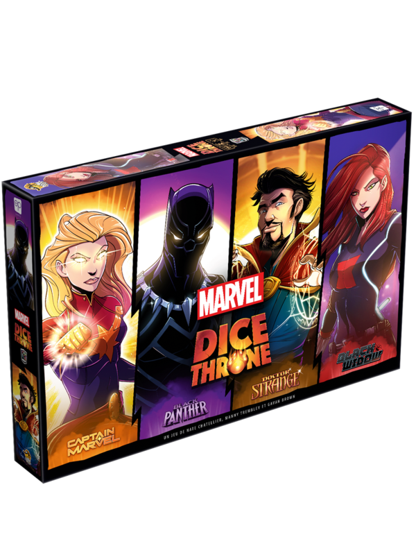 Lucky Duck Games Précommande: Marvel Dice Throne: Black Widow, Doctor Strange, Captain Marvel, Black Panther (FR)