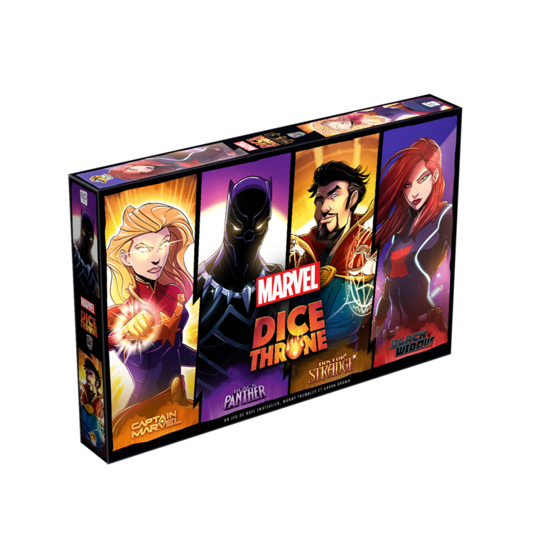 Lucky Duck Games Marvel Dice Throne: Black Widow, Doctor Strange, Captain Marvel, Black Panther (FR) Disponible en magasin uniquement