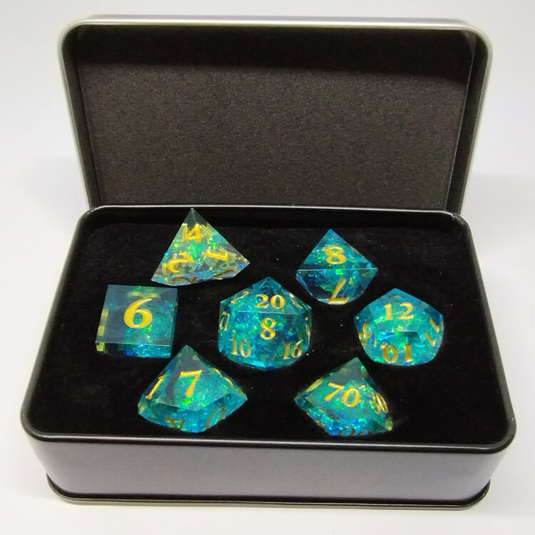 Désirable Games DGPD05 Dés Acérés: Plasma Chatoyant: bleu ciel