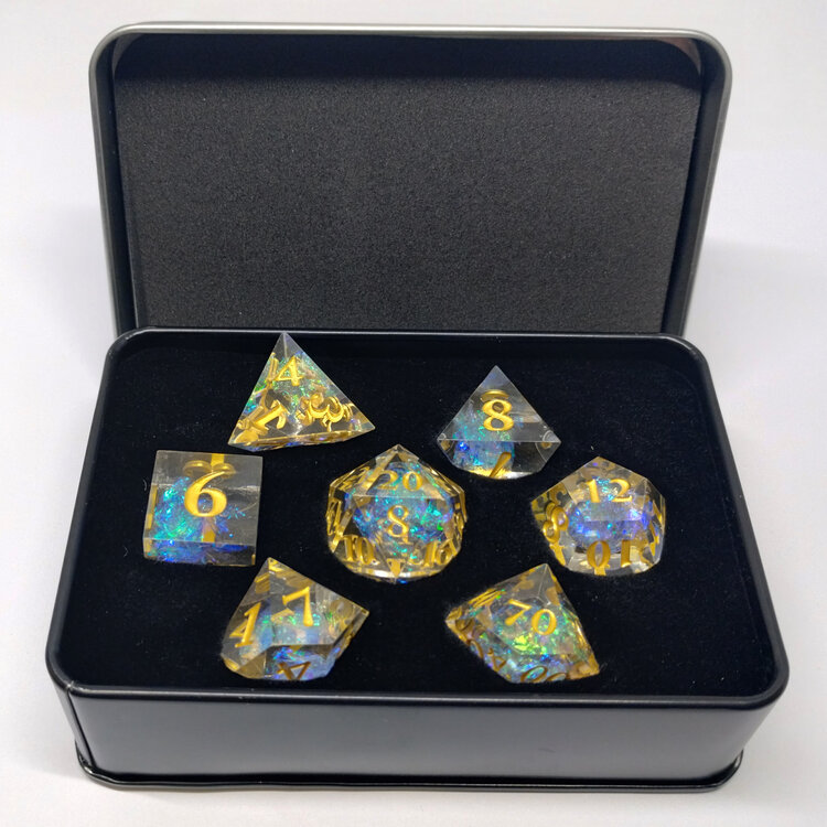 Désirable Games DGPD07 Dés Acérés: Plasma Chatoyant: or glacial