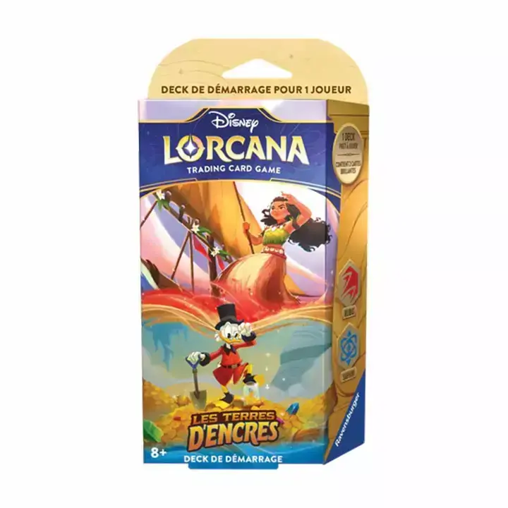 Disney Lorcana: Set 3: Les Terres D'Encres: Deck De Démarrage: Peter Pan Et 101 Dalmatiens (FR) Papier enlevé