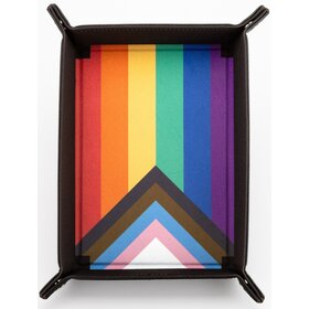 Fanroll 508 Fold Up Velvet  Dice Tray: Pride Rainbow Flag