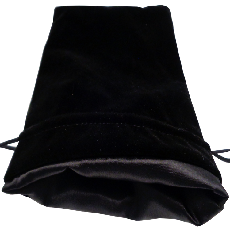 Fanroll 8003 Large Dice Bag Velvet: Black With Black Satin