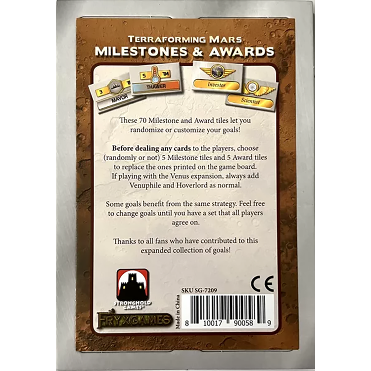 Stronghold Games Terraforming Mars: Ext. Milestones & Awards (EN)