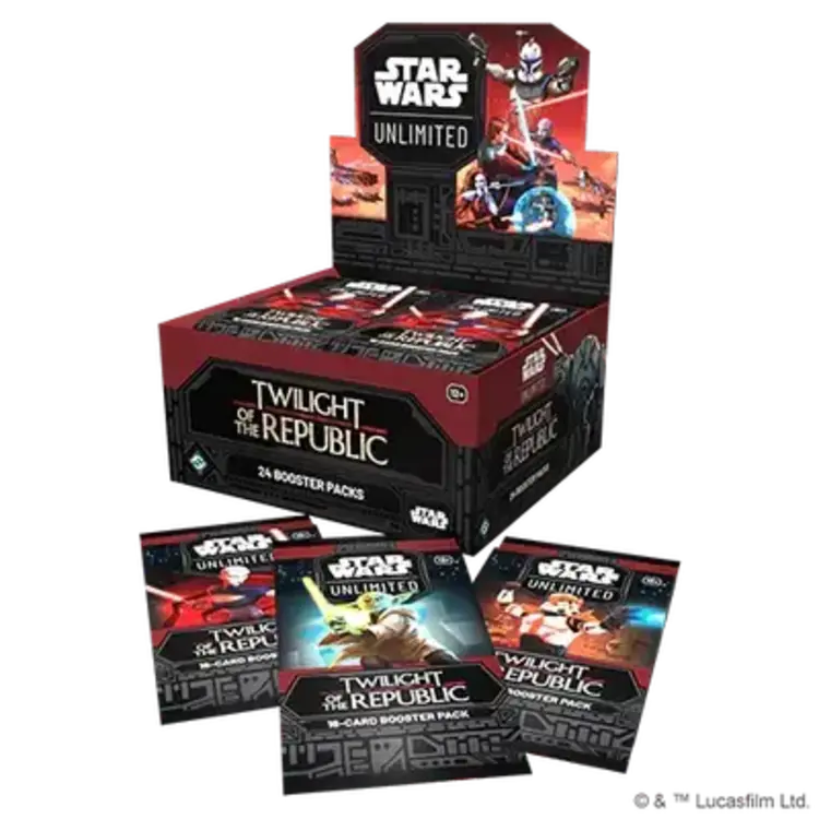 Fantasy Flight Games Star Wars: Unlimited: Twilight of The Republic: Booster Box (EN) Disponible en magasin seulement